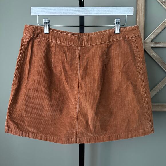 Abercrombie & Fitch Brown Corduroy Skirt 8 Womens - Picture 3 of 5